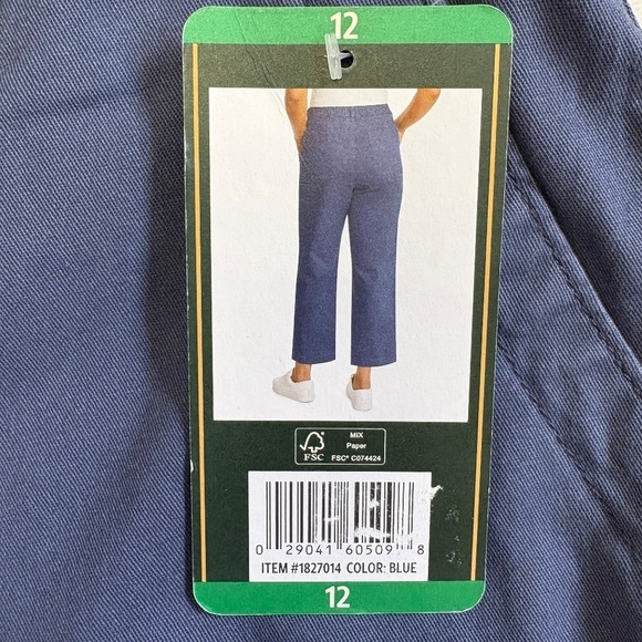 G.H. Bass & Co. Ladies' Chino Ankle Pants, Blue, Size 12, NWT - Picture 5 of 16